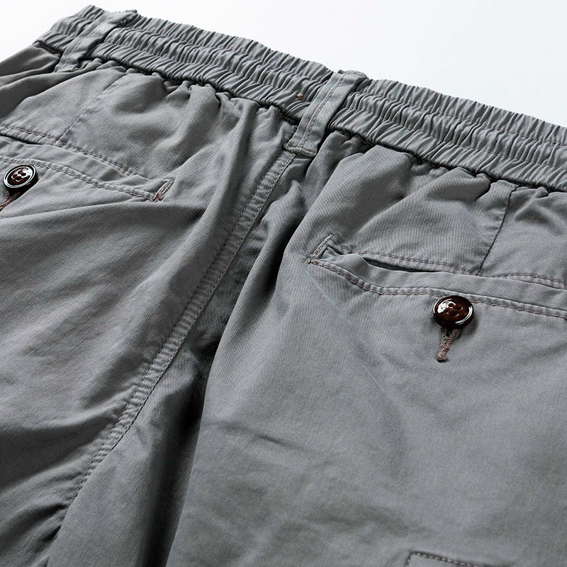 Herren Cargo-Shorts Mehrere Taschen Relaxed Fit Knielang