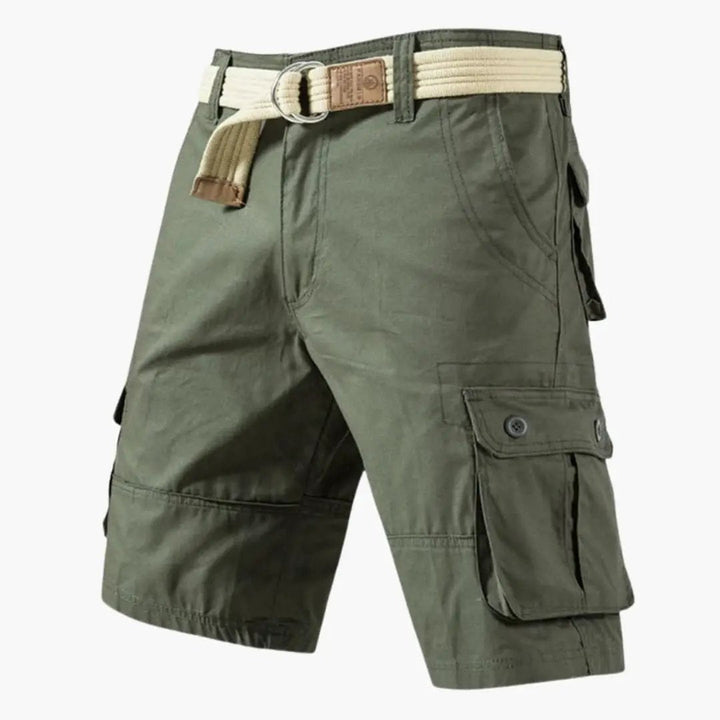 Herren Cargo-Shorts mit Gürtel Mehrere Taschen Knielang