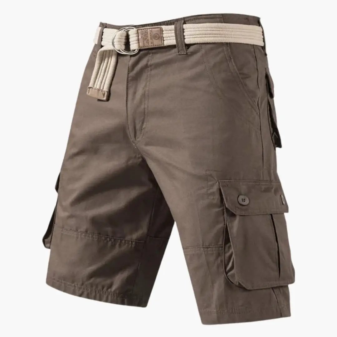 Herren Cargo-Shorts mit Gürtel Mehrere Taschen Knielang