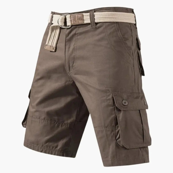 Herren Cargo-Shorts mit Gürtel Mehrere Taschen Knielang