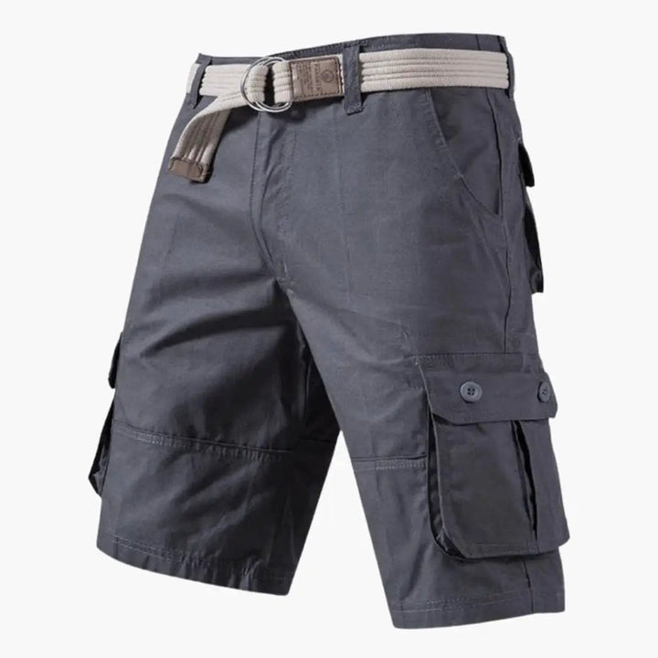 Herren Cargo-Shorts mit Gürtel Mehrere Taschen Knielang
