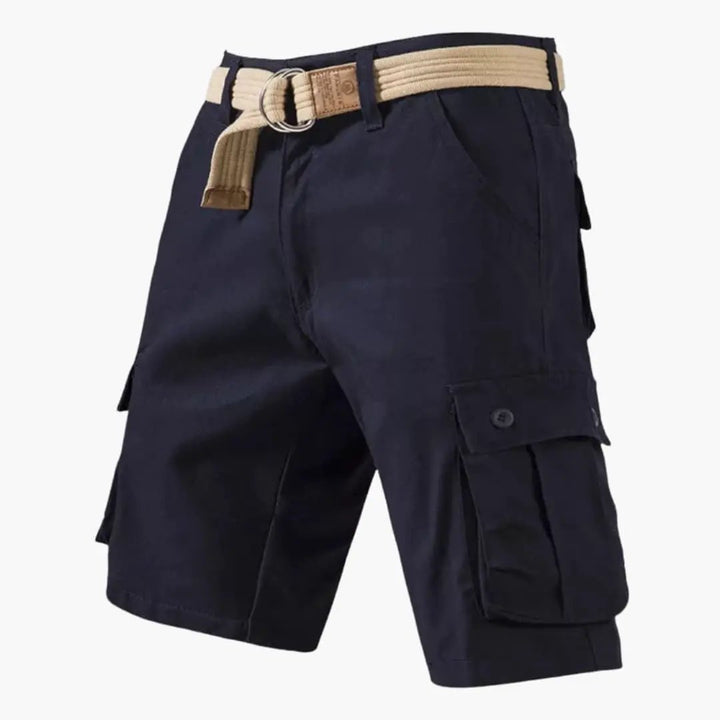 Herren Cargo-Shorts mit Gürtel Mehrere Taschen Knielang