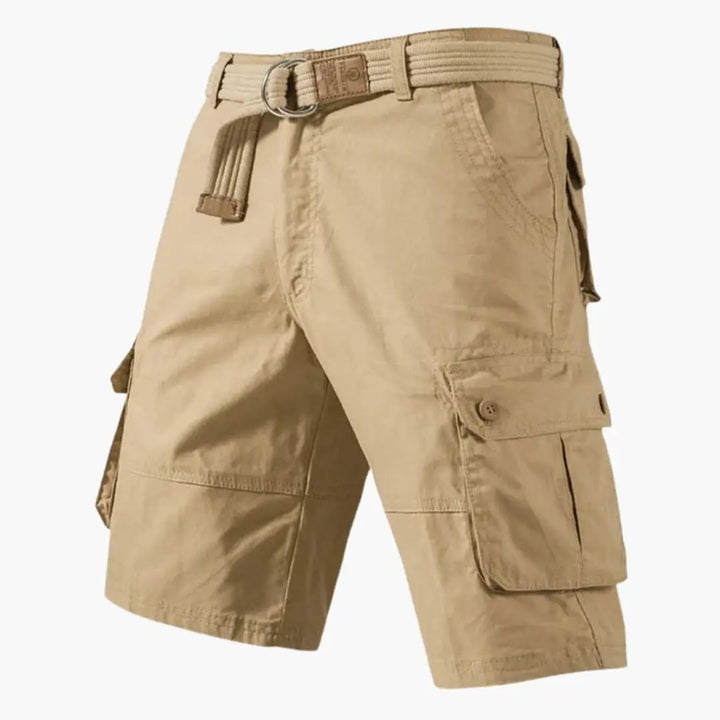 Herren Cargo-Shorts mit Gürtel Mehrere Taschen Knielang