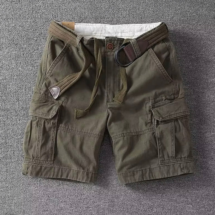 Herren Cargo-Shorts mit Gürtel Mehrere Taschen Relaxed