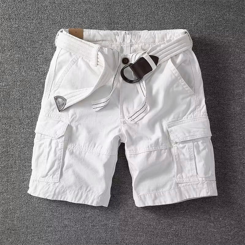 Herren Cargo-Shorts mit Gürtel Mehrere Taschen Relaxed