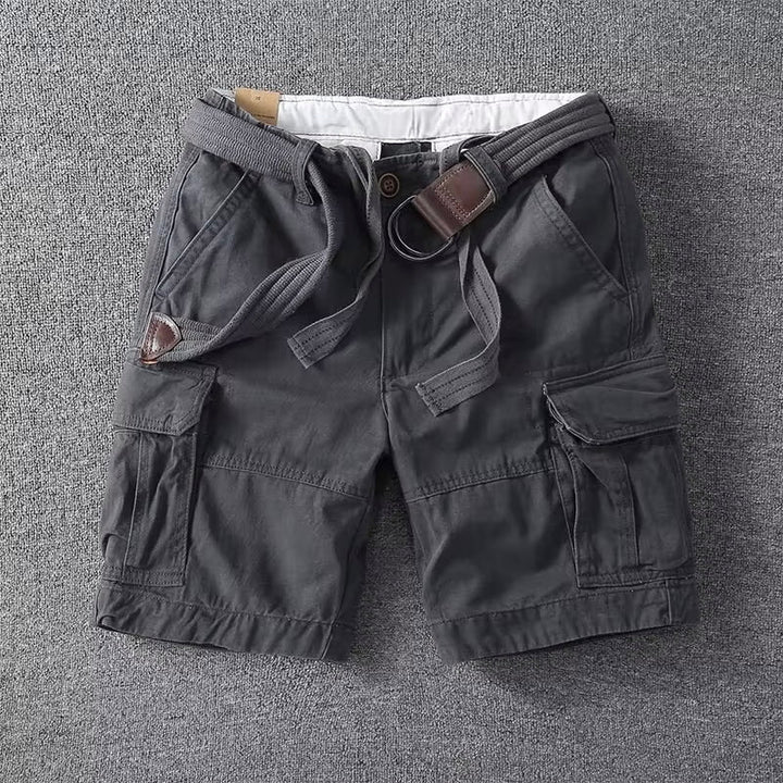 Herren Cargo-Shorts mit Gürtel Mehrere Taschen Relaxed