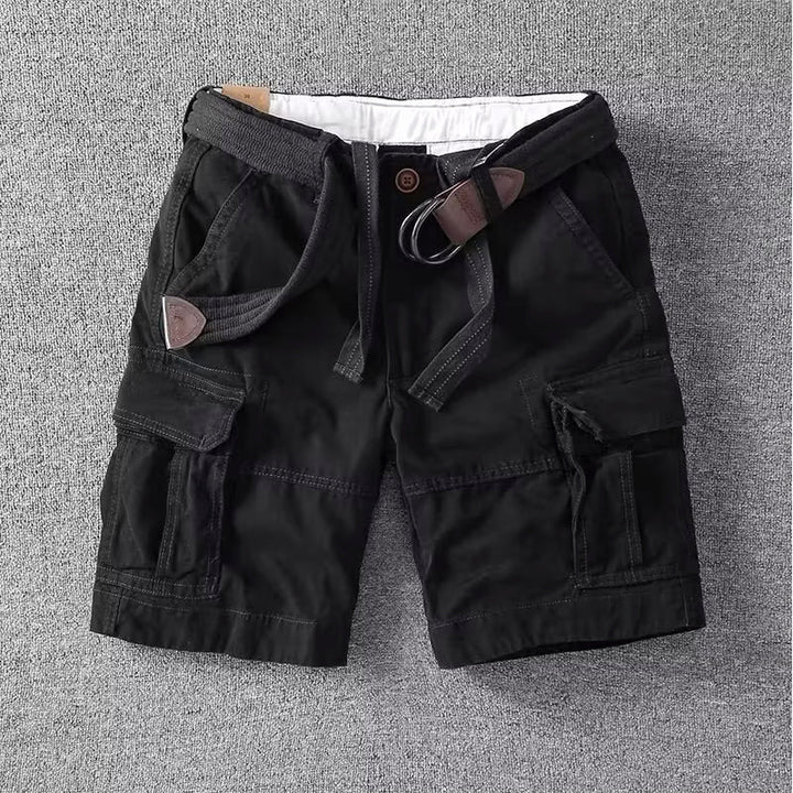 Herren Cargo-Shorts mit Gürtel Mehrere Taschen Relaxed