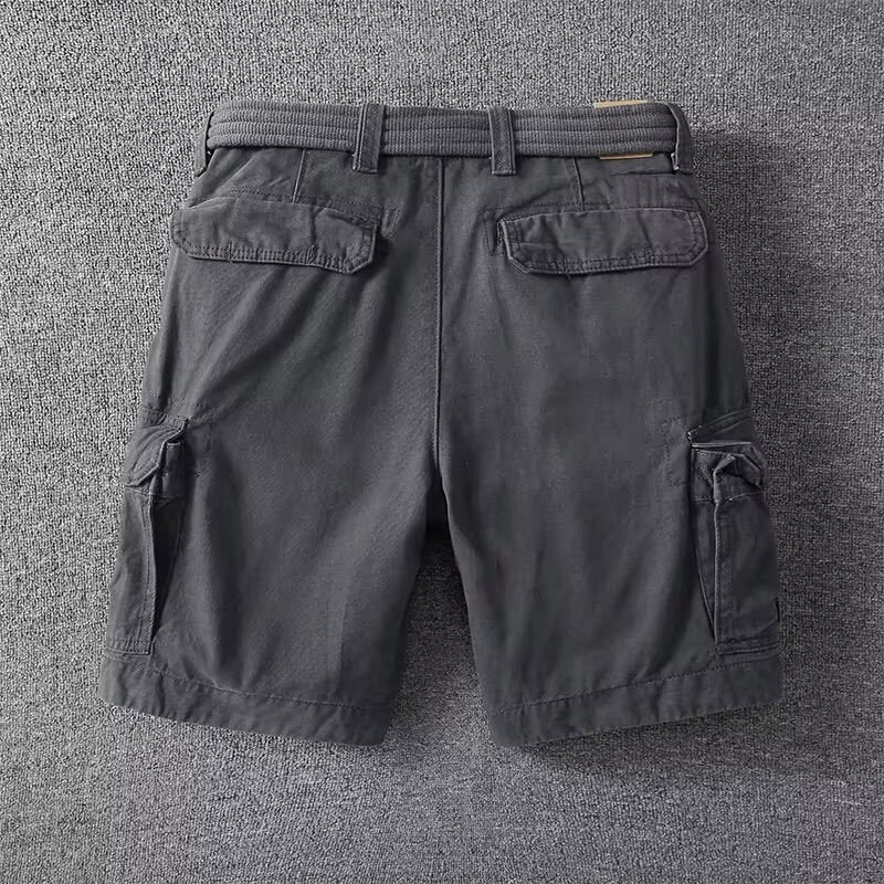 Herren Cargo-Shorts mit Gürtel Mehrere Taschen Relaxed