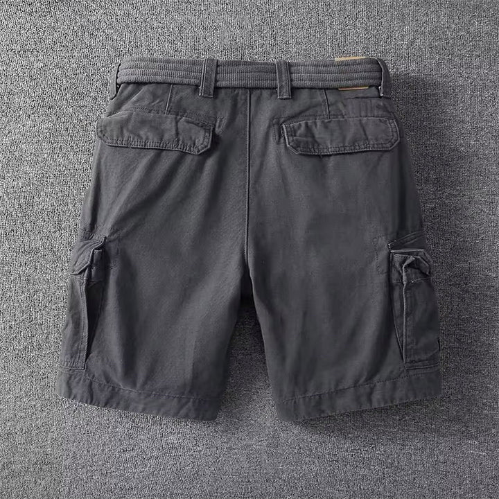 Herren Cargo-Shorts mit Gürtel Mehrere Taschen Relaxed