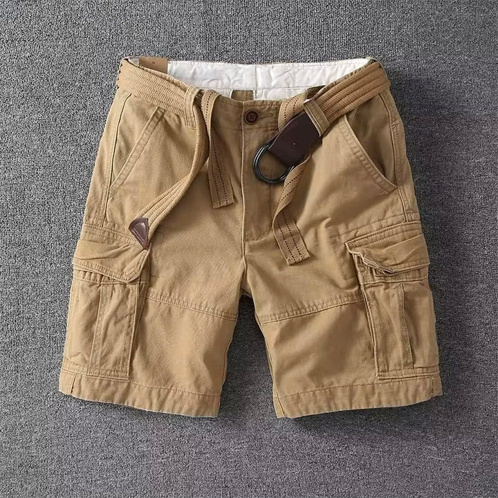 Herren Cargo-Shorts mit Gürtel Mehrere Taschen Relaxed