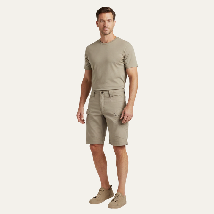 Herren Cargo-Shorts Relaxed Fit Viele Taschen Knielänge
