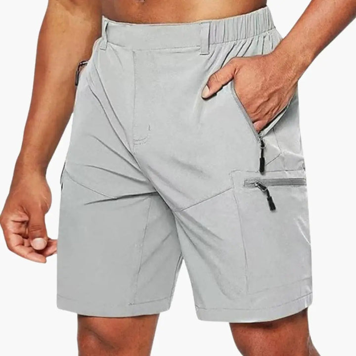 Herren Cargo-Shorts Ripstop Knielang Reissverschlusstaschen