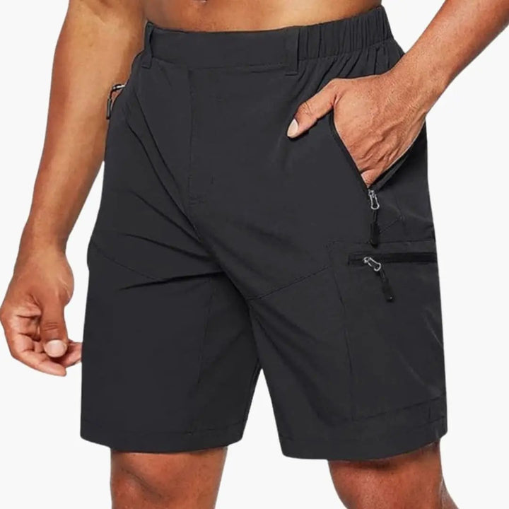 Herren Cargo-Shorts Ripstop Knielang Reissverschlusstaschen