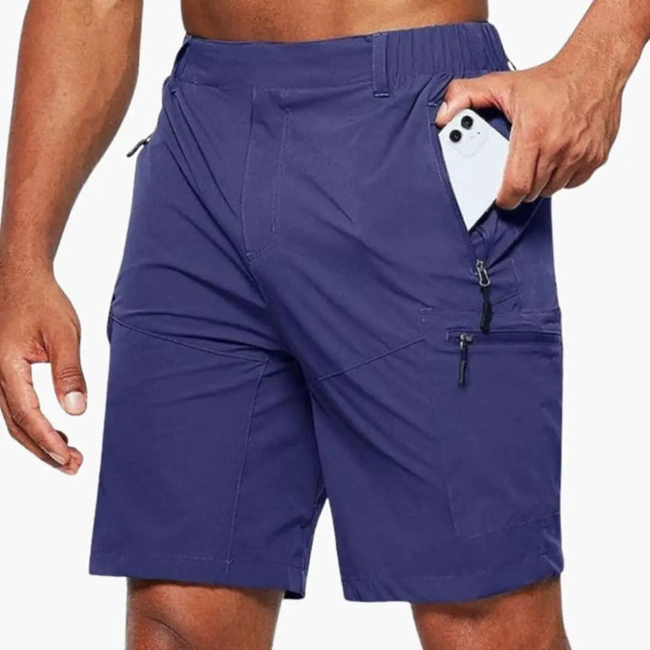 Herren Cargo-Shorts Ripstop Knielang Reissverschlusstaschen