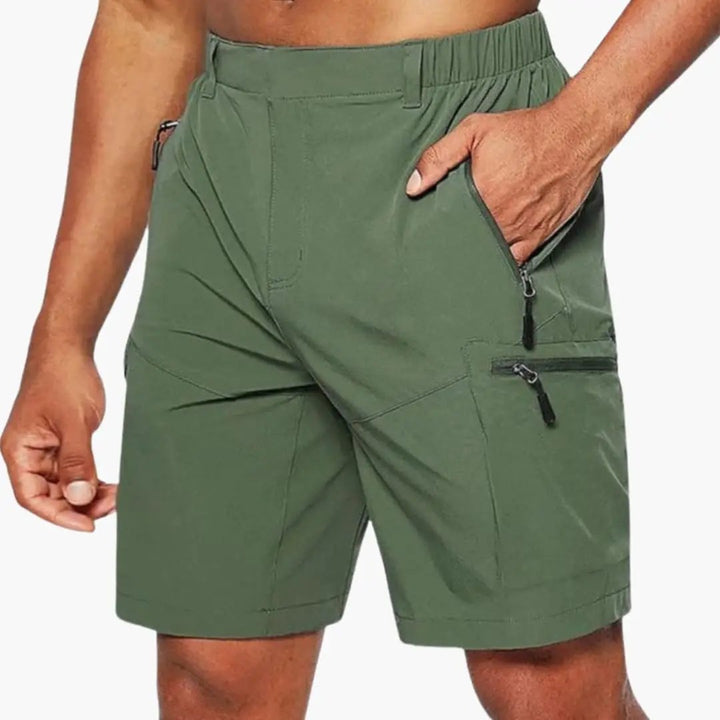 Herren Cargo-Shorts Ripstop Knielang Reissverschlusstaschen