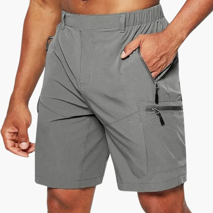 Herren Cargo-Shorts Ripstop Knielang Reissverschlusstaschen