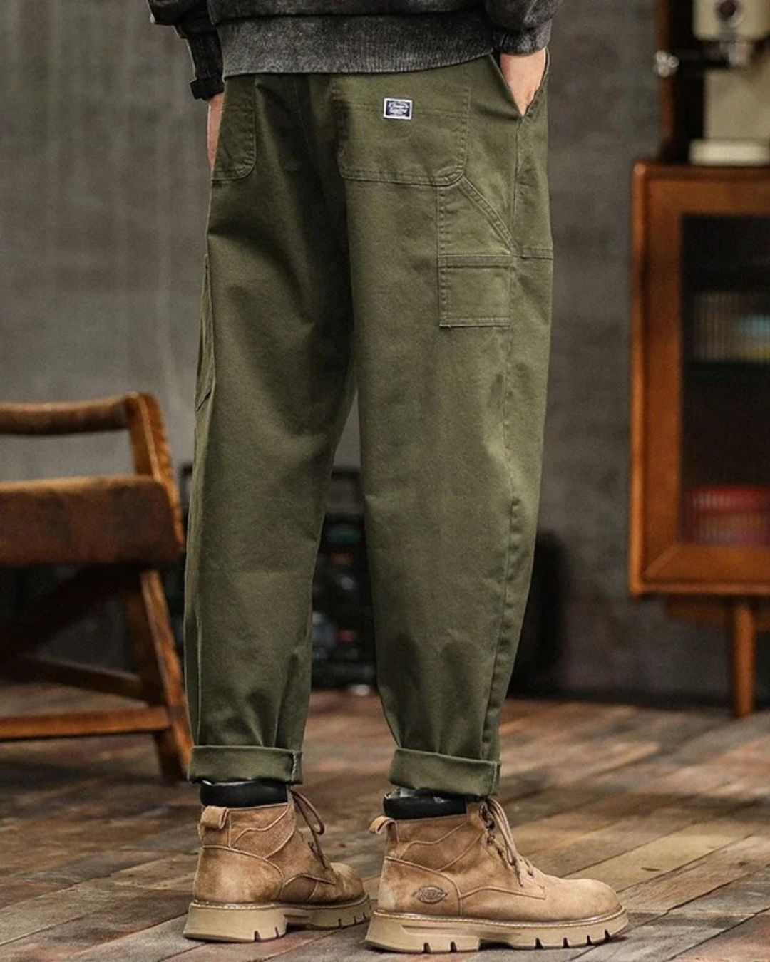 Herren Cargohose Relaxed Fit Gerades Bein Mehrere Taschen