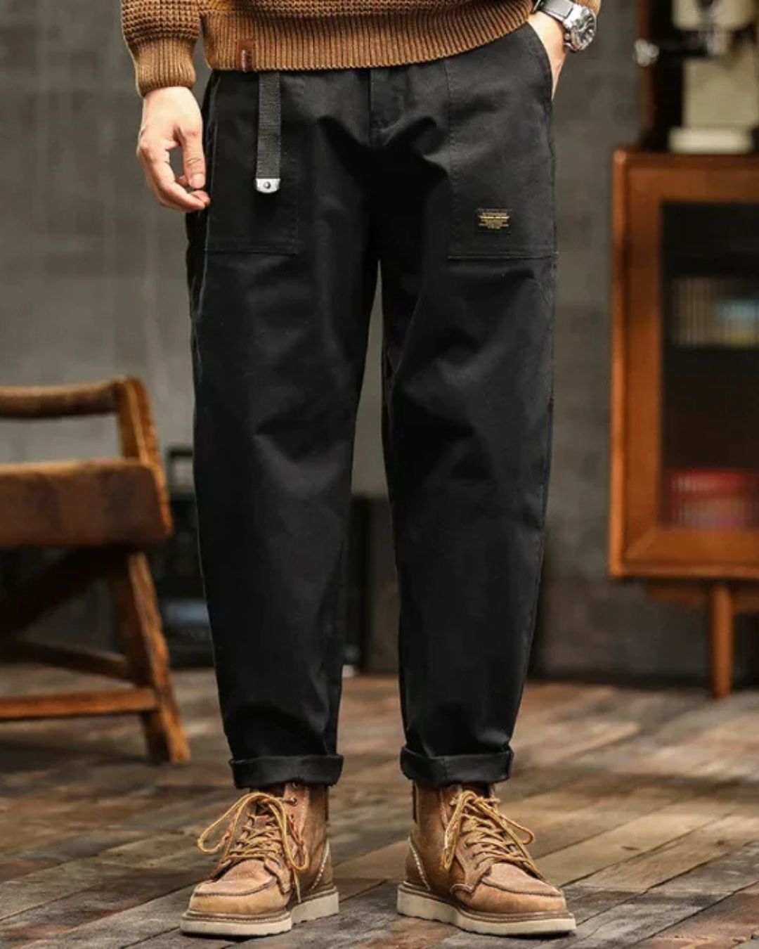 Herren Cargohose Relaxed Fit Gerades Bein Mehrere Taschen