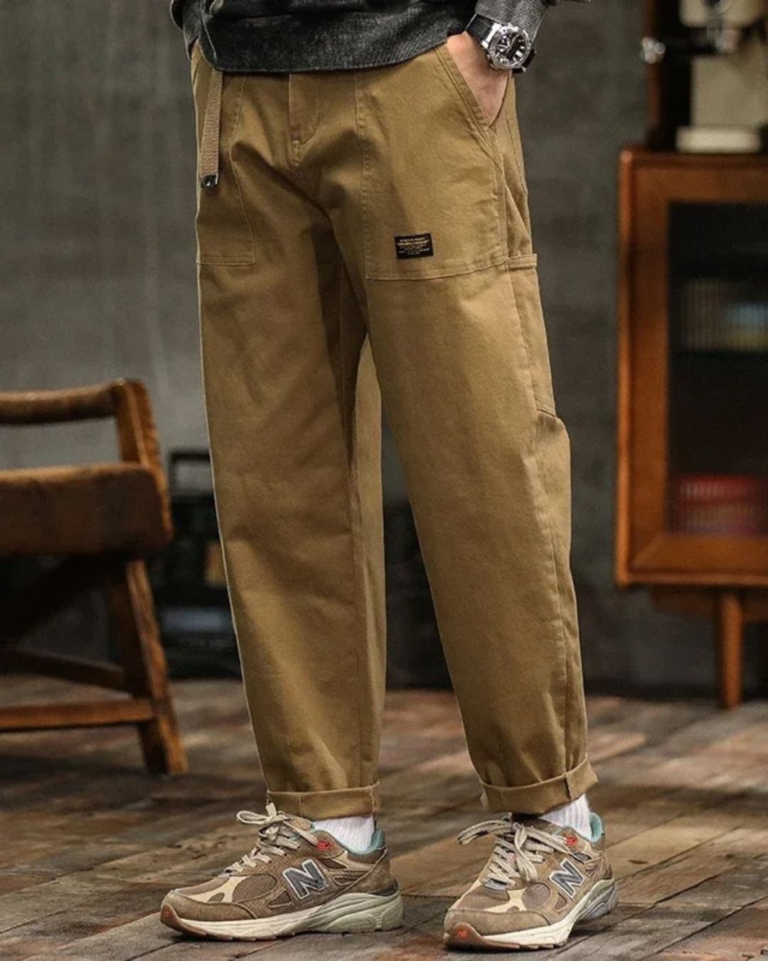 Herren Cargohose Relaxed Fit Gerades Bein Mehrere Taschen
