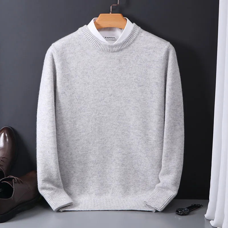 Herren Feinstrickpullover mit Rundhalsausschnitt