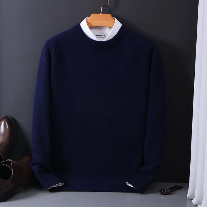 Herren Feinstrickpullover mit Rundhalsausschnitt
