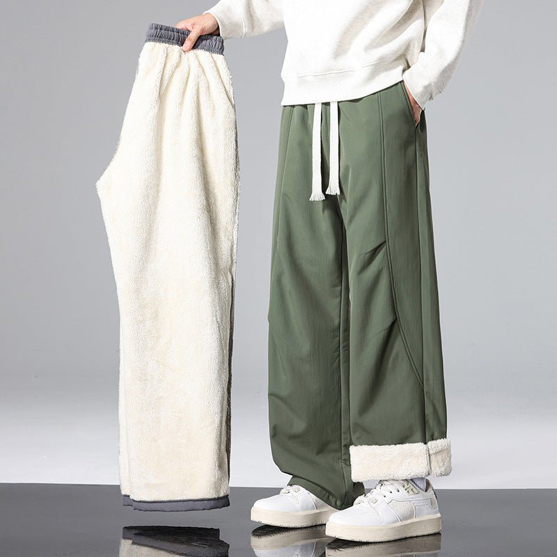 Herren Fleecehose mit Fleece-Futter für den Alltag - Grün