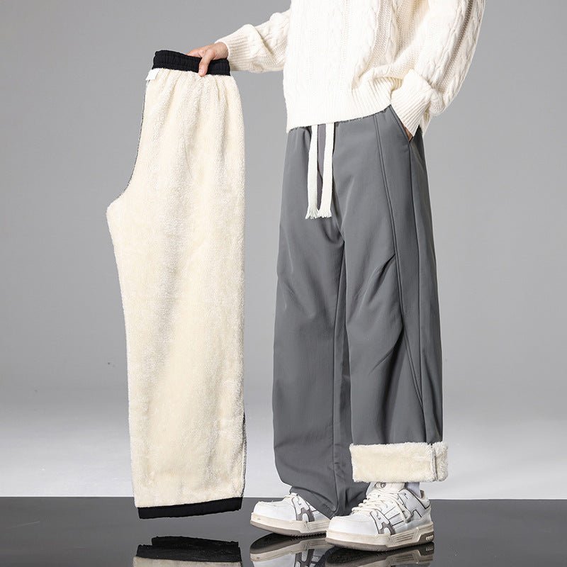 Herren Fleecehose mit Fleece-Futter für den Alltag - Grau