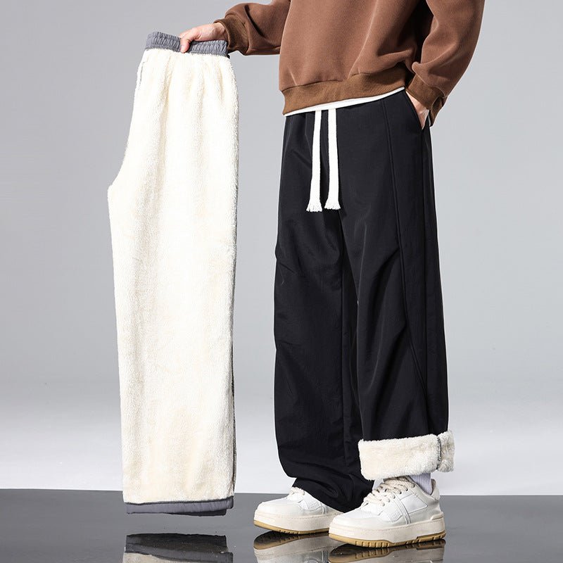 Herren Fleecehose mit Fleece-Futter für den Alltag - Schwarz