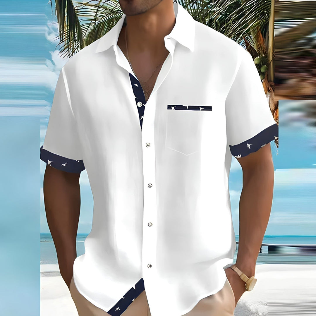 Herren Freizeithemd Kurzarm Knopfleiste Relaxed Fit