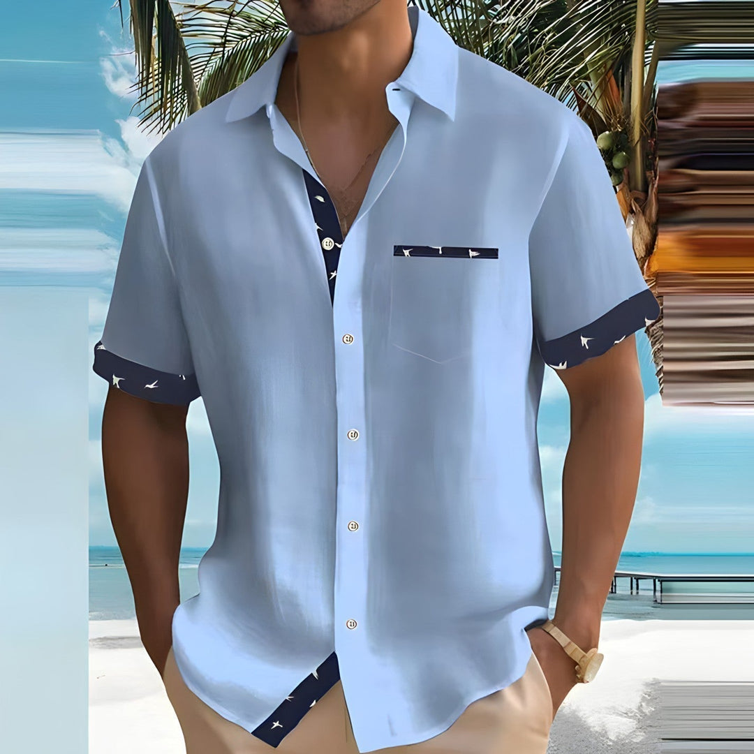 Herren Freizeithemd Kurzarm Knopfleiste Relaxed Fit