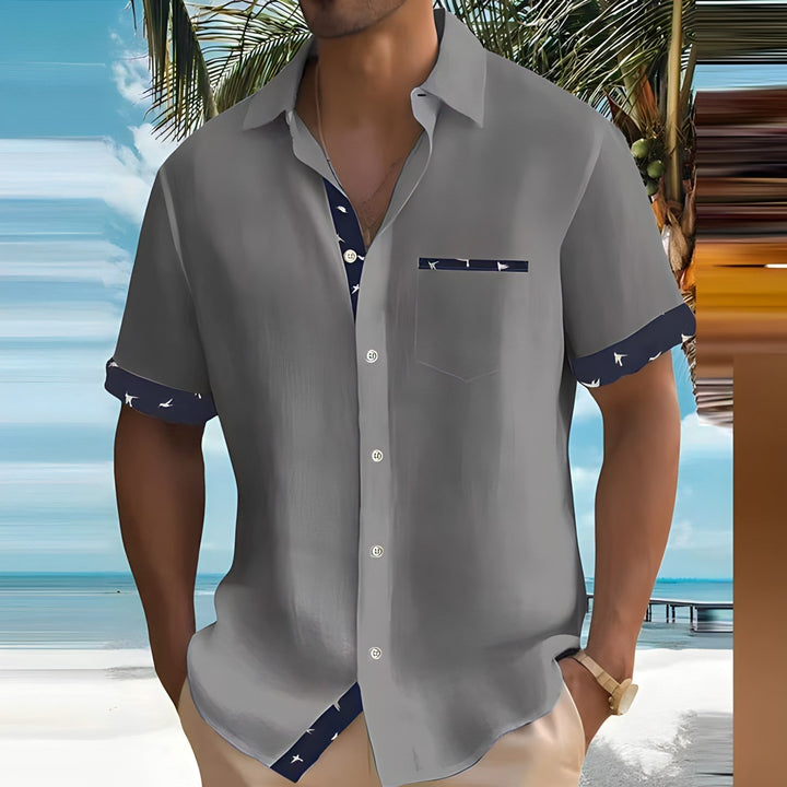Herren Freizeithemd Kurzarm Knopfleiste Relaxed Fit