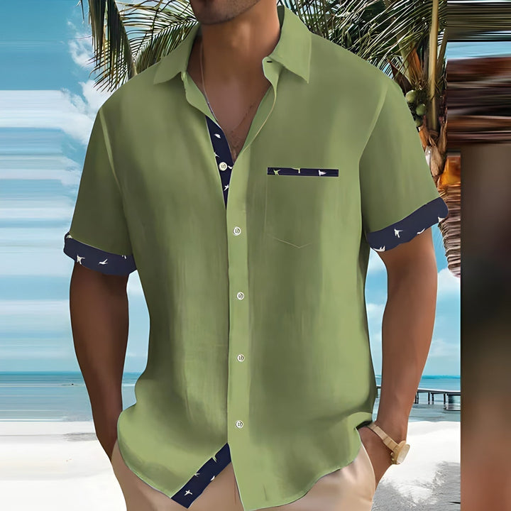 Herren Freizeithemd Kurzarm Knopfleiste Relaxed Fit