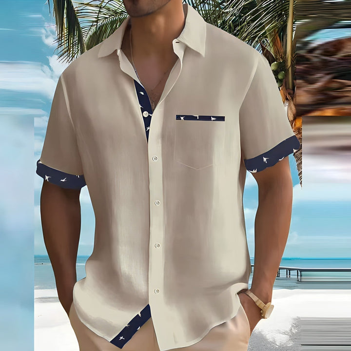 Herren Freizeithemd Kurzarm Knopfleiste Relaxed Fit