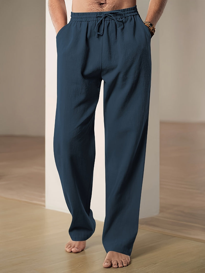 Pantalon Décontracté à Taille Élastique pour Homme avec Cordon de Serrage | Idéal pour les Voyages et les Activités Quotidiennes
