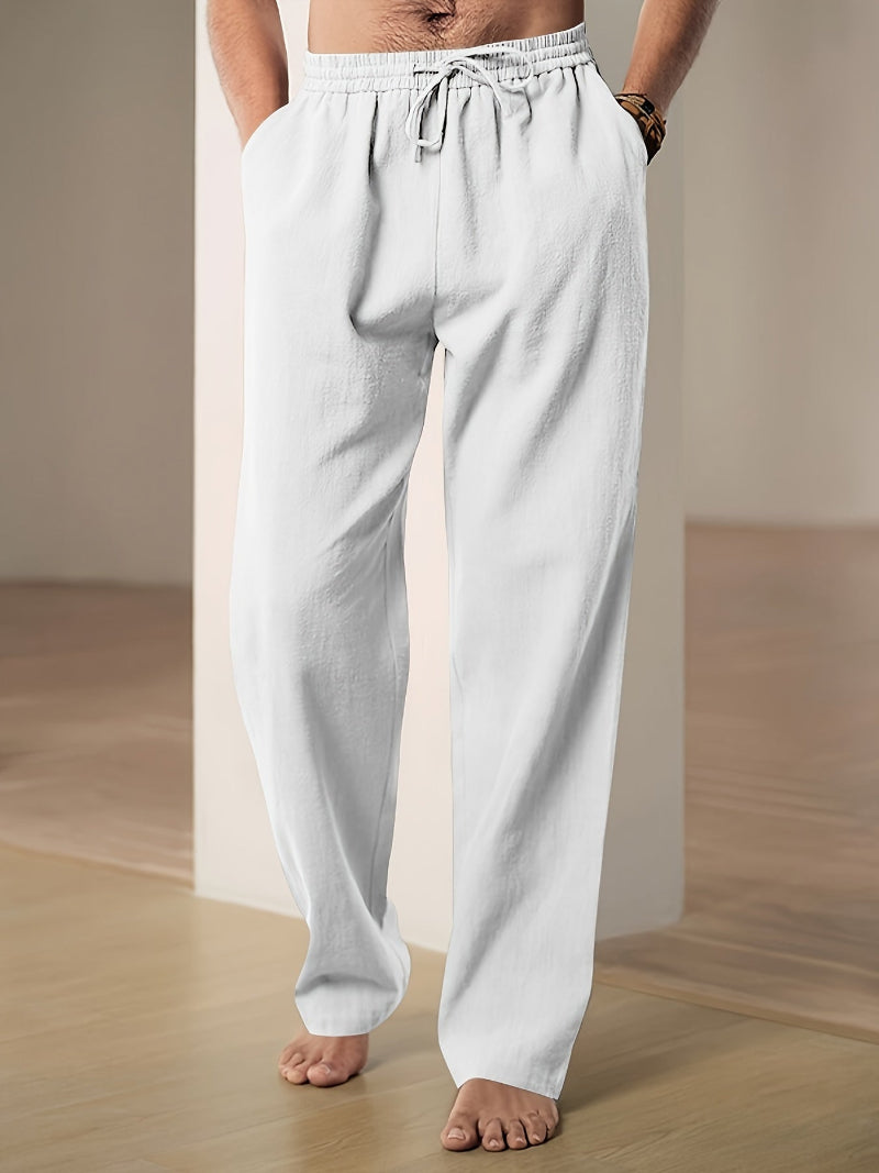 Pantalon Décontracté à Taille Élastique pour Homme avec Cordon de Serrage | Idéal pour les Voyages et les Activités Quotidiennes