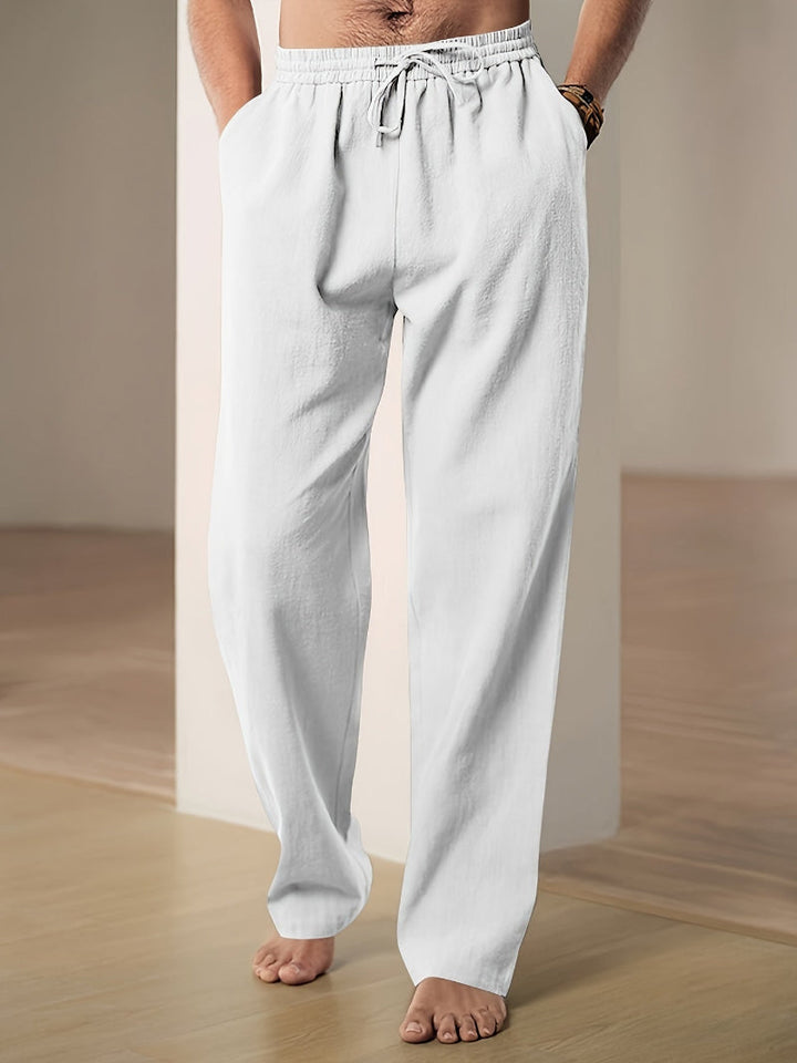 Pantalon Décontracté à Taille Élastique pour Homme avec Cordon de Serrage | Idéal pour les Voyages et les Activités Quotidiennes