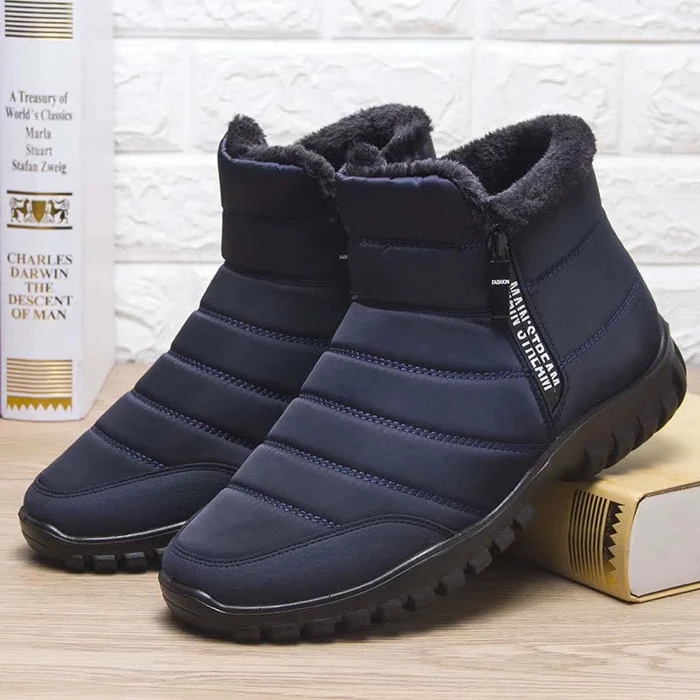Herren gesteppte Stiefeletten mit Seitenreissverschluss