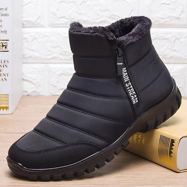 Herren gesteppte Stiefeletten mit Seitenreissverschluss