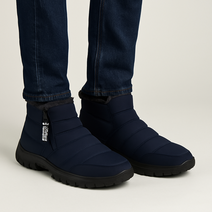 Herren gesteppte Stiefeletten mit Seitenreissverschluss