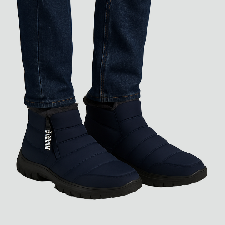 Herren gesteppte Stiefeletten mit Seitenreissverschluss