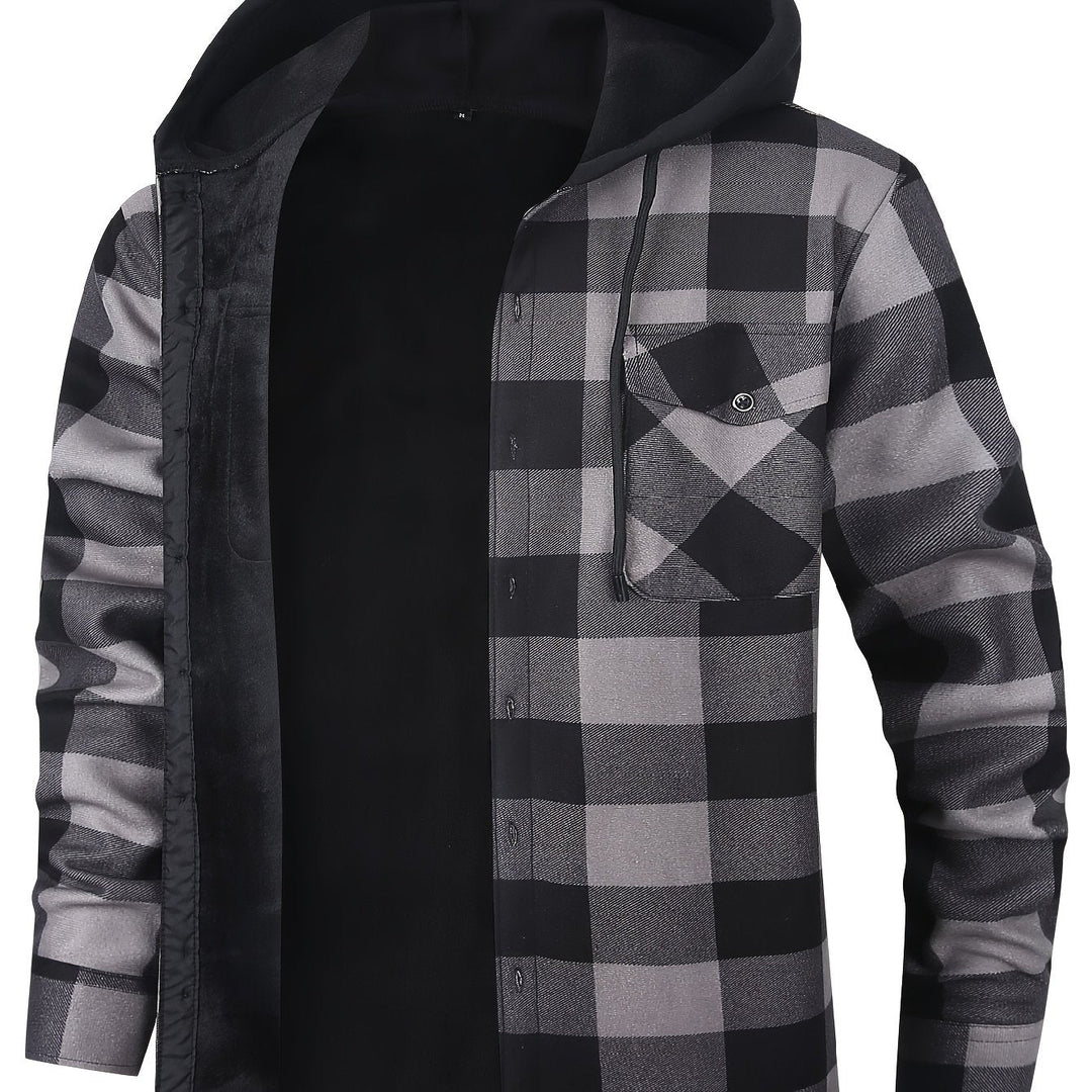 Rowan | Hooded Checked Shirt Jacket