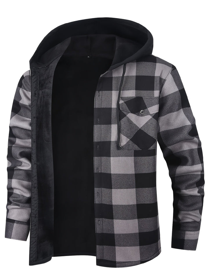 Rowan | Hooded Checked Shirt Jacket