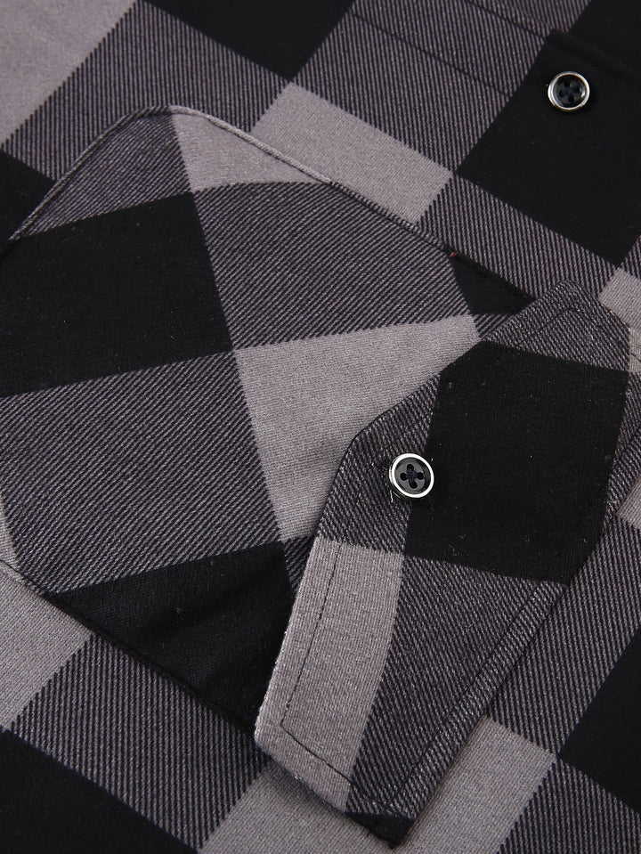 Rowan | Hooded Checked Shirt Jacket