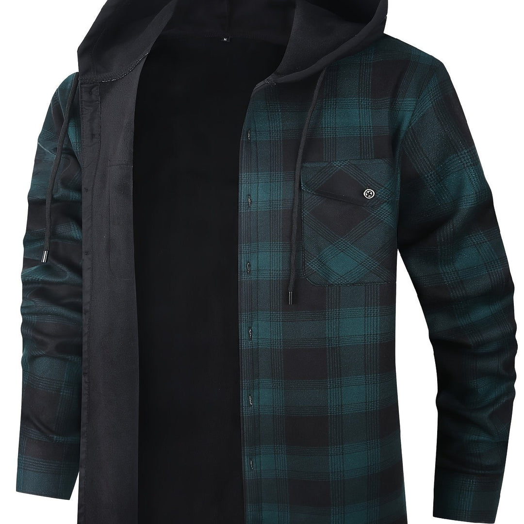 Rowan | Hooded Checked Shirt Jacket