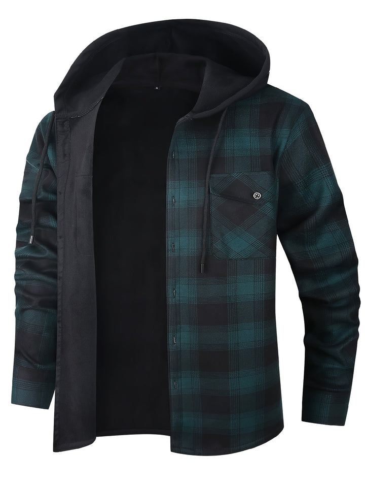 Rowan | Hooded Checked Shirt Jacket