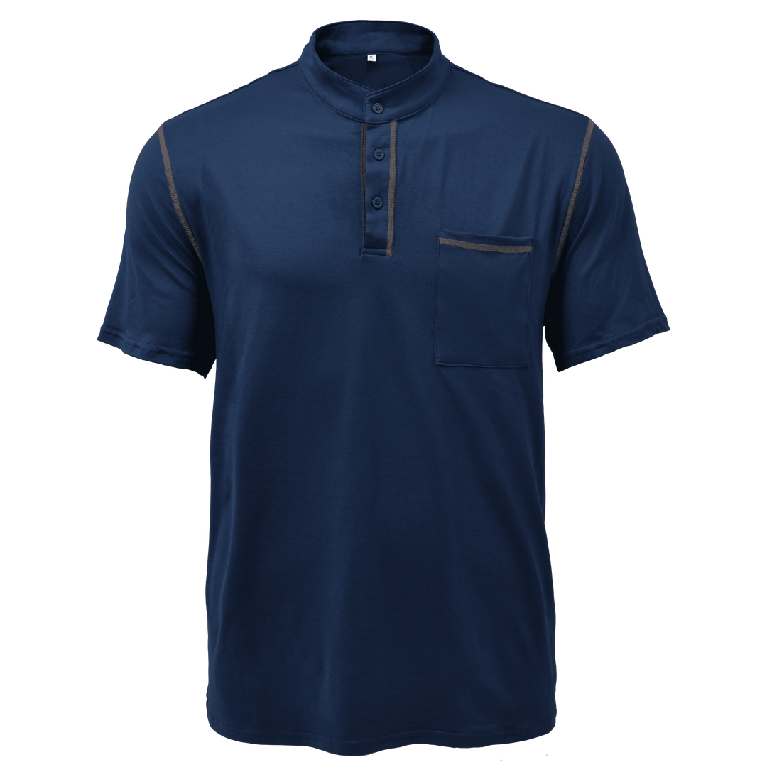 Herren Henley-Shirt Kurzarm mit Brusttasche Freizeit