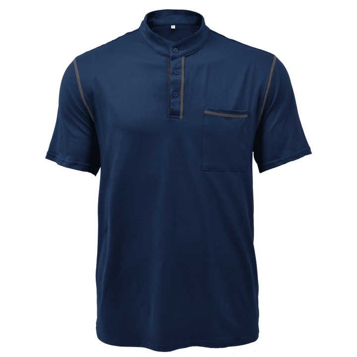 Herren Henley-Shirt Kurzarm mit Brusttasche Freizeit