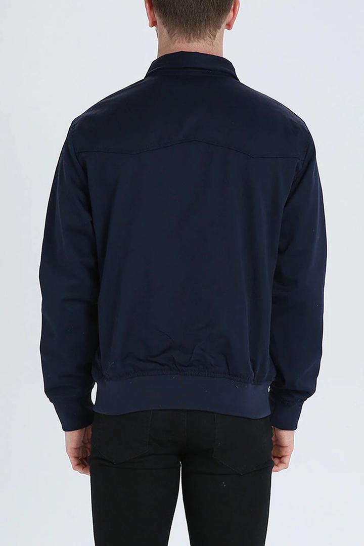 Herren Jacke mit Harrington-Schnitt für Alltag und Freizeit - Dunkelblau