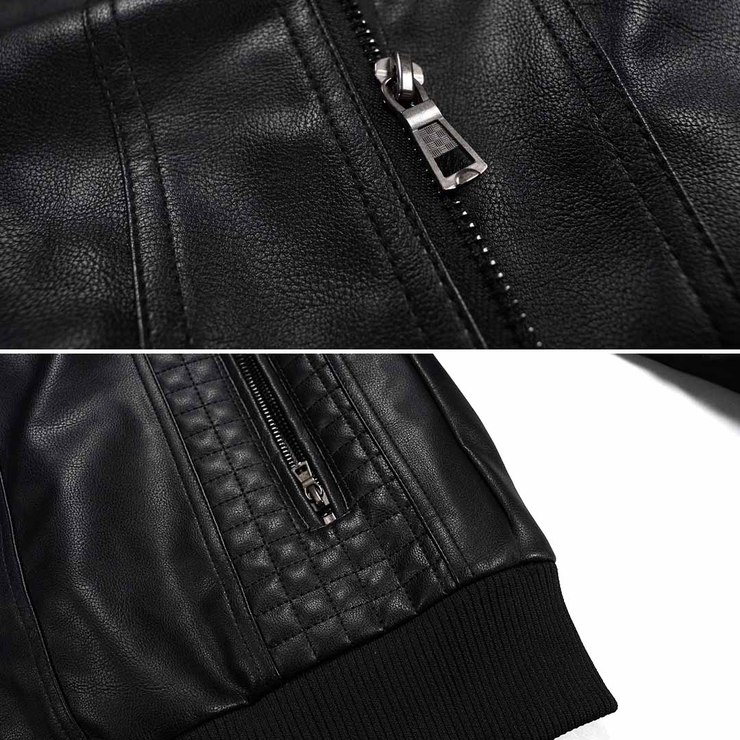 Herren Jacke mit Kapuze für kalte Tage mit klarer Form - Schwarz