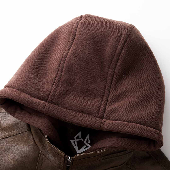 Herren Jacke mit Kapuze für kalte Tage mit klarer Form - Schwarz